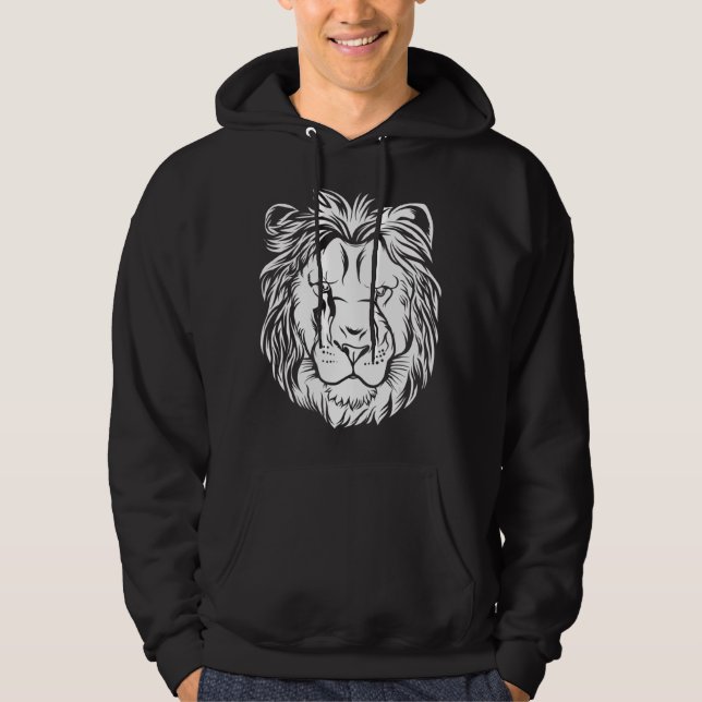 Lions Head In The Sahara Children Gentlemen Ladies Hoodie (Front)