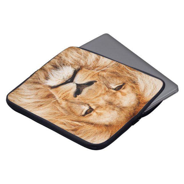 Lions Head Laptop Computer Sleeve (Front Top)