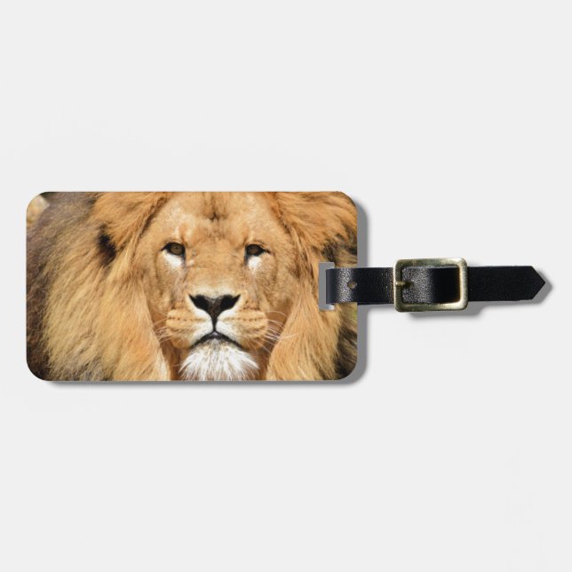 Lions Head Luggage Tag (Front Horizontal)