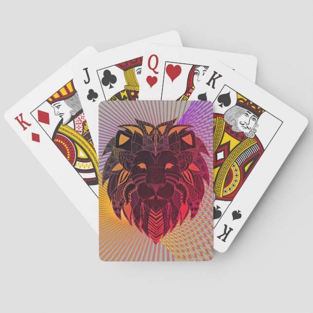 Lion's Head Playing Cards (Back)