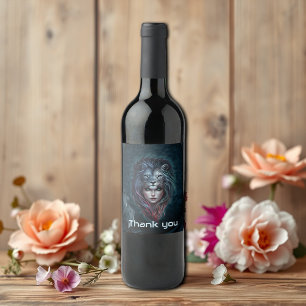 Lion's heart and feminine strength wine label