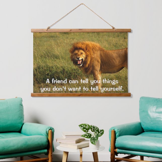  Lions in a field looking at you Hanging Tapestry (Living Room)