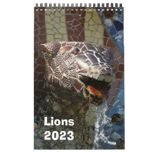 Lions in architecture calendar 2023