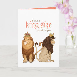 Lions in Love Greeting Card