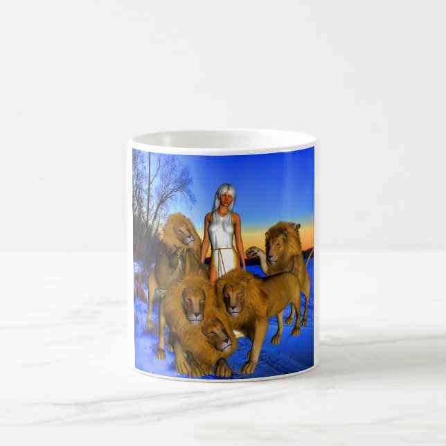 Lions in Winter Coffee Mug (Center)