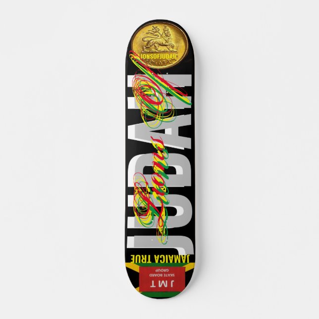 LIONS OF JUDAH  JAMAICAN 7 3/4" Skateboard Deck (Front)