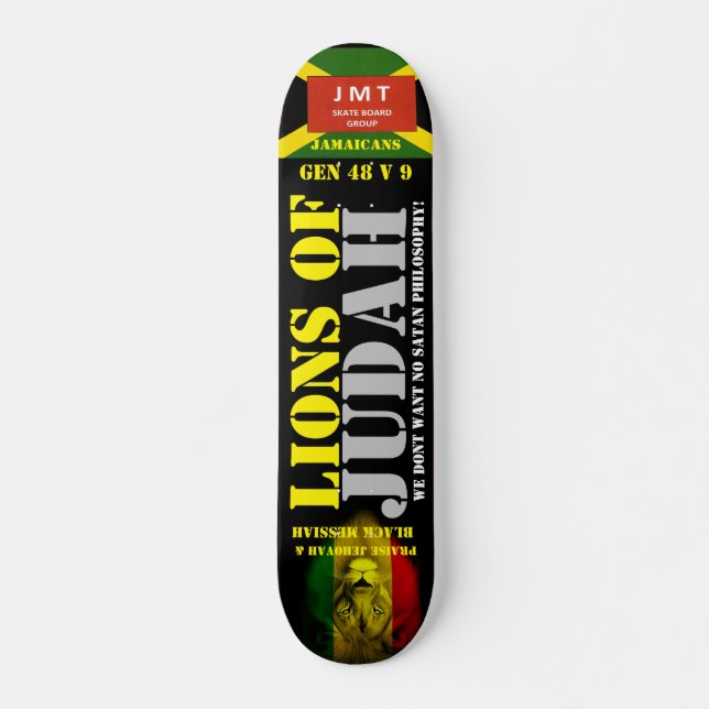 LIONS OF JUDAH JMT Skateboard, 7¾" Deck Skateboard (Front)