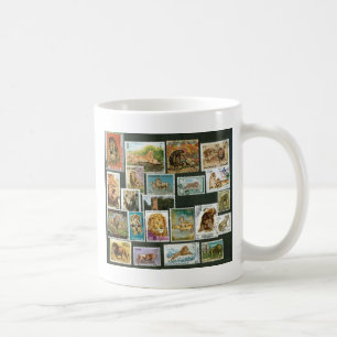 Lions on stamps coffee mug