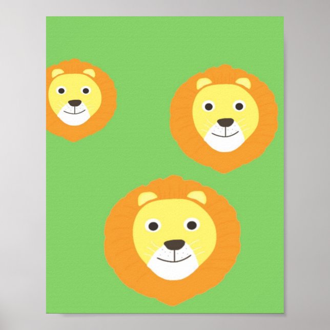 lions painting art poster (Front)