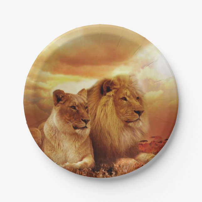 Lions Paper Plate (Front)