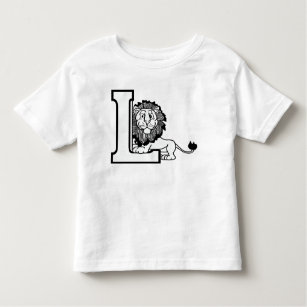 Lion's Playful Encounter with the Letter L Toddler T-Shirt