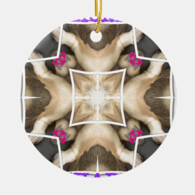 Lion's share ceramic tree decoration (Front)