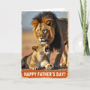 Lions Sweet Fathers Day Card