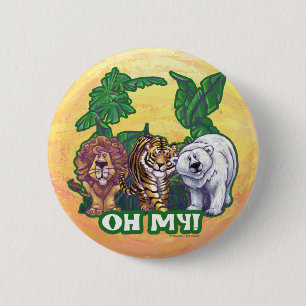 Lions Tiger Bears Oh My 6 Cm Round Badge