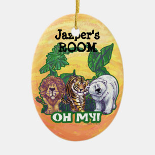 Lions Tiger Bears Oh My Ceramic Ornament