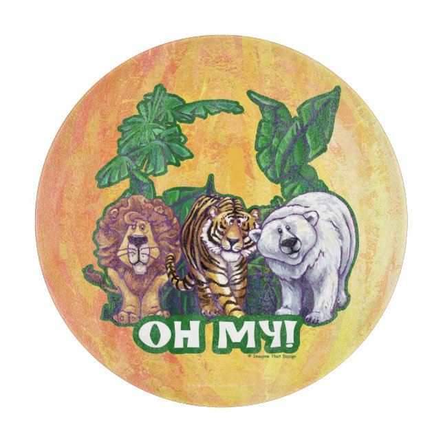 Lions Tiger Bears Oh My Cutting Board (Front)