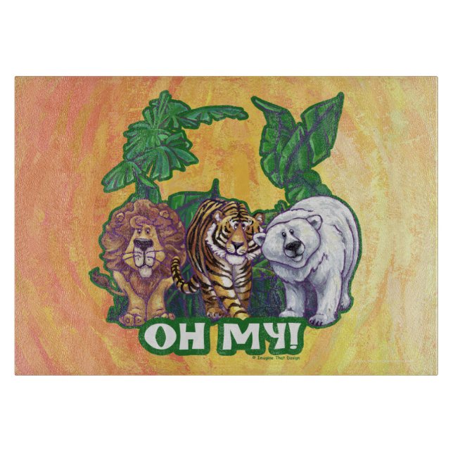 Lions Tiger Bears Oh My Cutting Board (Front)