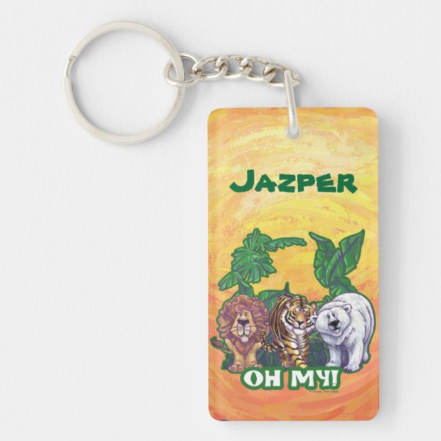 Lions Tiger Bears Oh My Key Ring (Front)