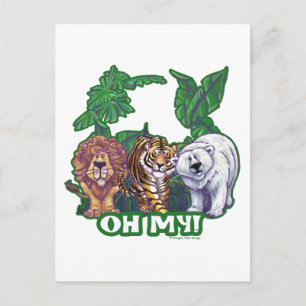 Lions Tiger Bears Oh My Postcard