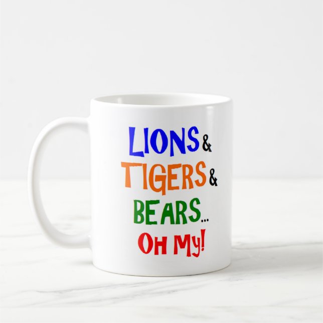 lions tigers bears Mug (Left)