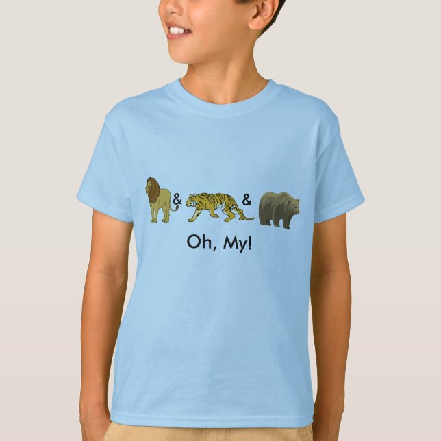 Lions & Tigers & Bears, Oh, My! T-Shirt (Front)