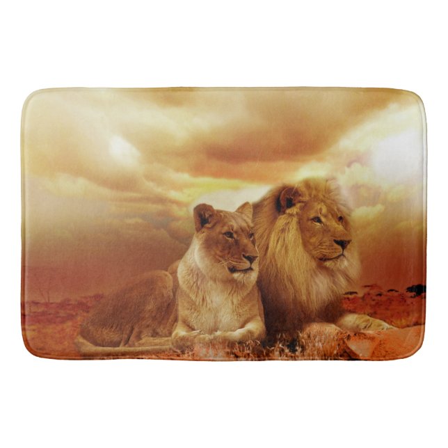 Lions together bath mat (Front)