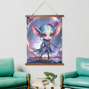 Liora – Crystal Heart from the Stars  Hanging Tapestry