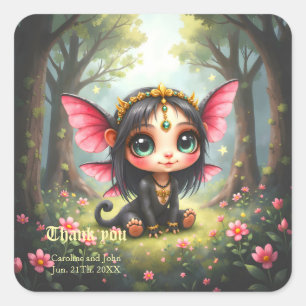 Liora – Keeper of Tiny Stars.  Square Sticker