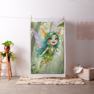 Liora the Forest Sprite –Enchanted Fairy Companion Fabric
