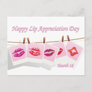 Lip Appreciation Day March 16 Postcard