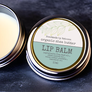 Lip Balm Label Modern Dusty Blue 