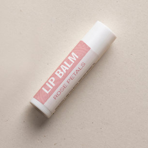 Lip Balm Label - Pink Rose Petals - 1.25" Square