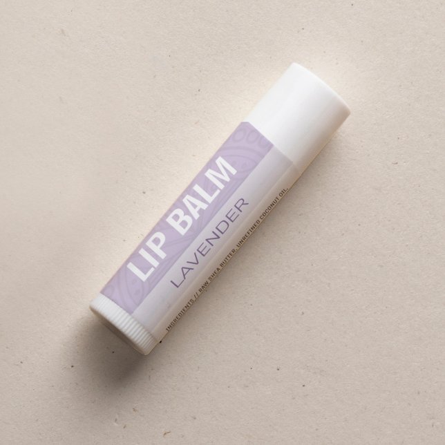 Lip Balm Label - Purple Lavender - 1.25" Square (Creator Uploaded)