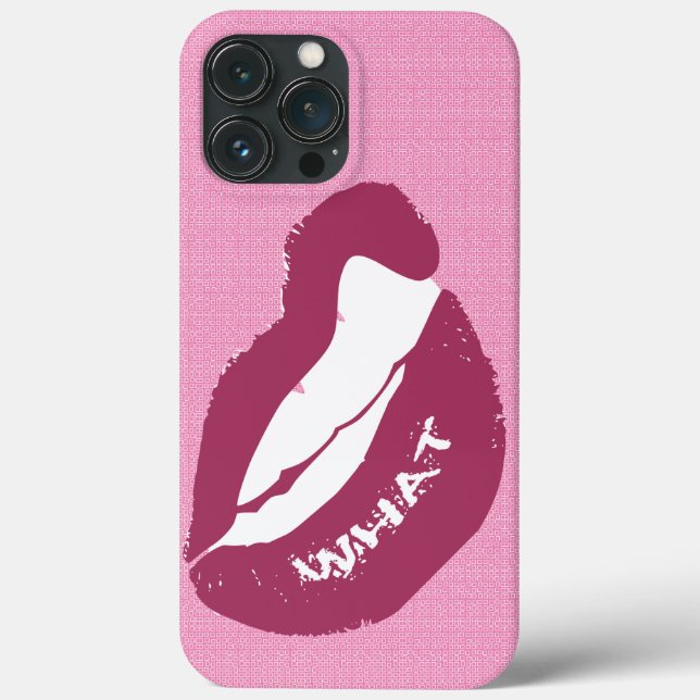 Lip Bite WHAT Case-Mate iPhone Case (Back)