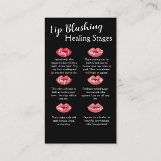 Lip Blush Aftercare Card w/ Double-Sided Design
