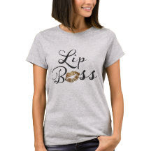 Lip Boss with Gold Kiss Tee Shirt
