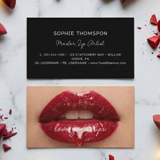 Lip filler, makeup artist business card