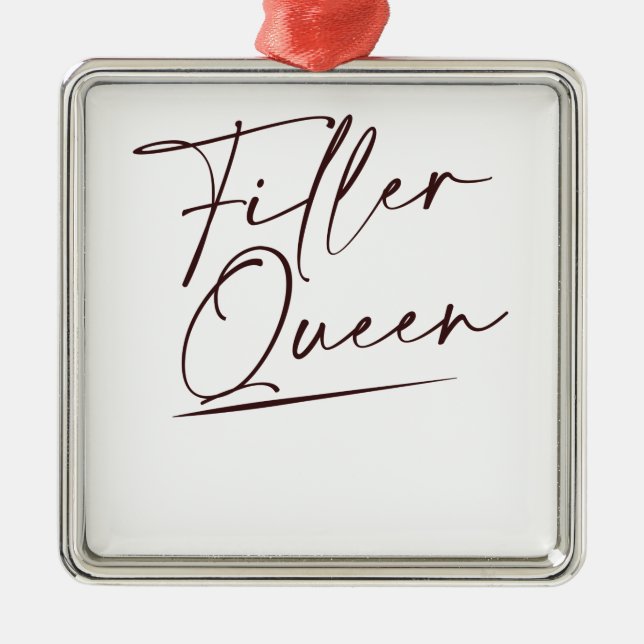 Lip Filler Queen Injectables Aesthetic N Metal Ornament (Front)