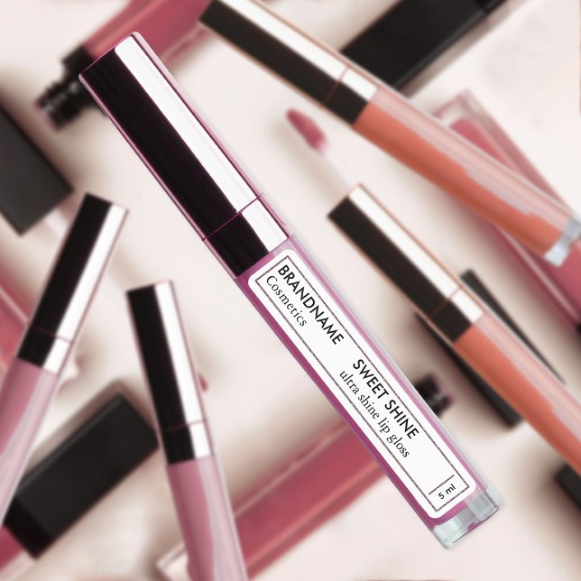 Lip Gloss Simple Rose Gold Glitter Border Product (Creator Uploaded)