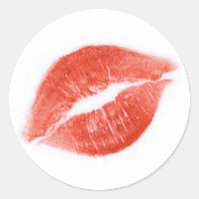 lip print lipstick kiss sticker (Front)