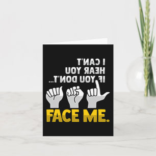 Lip Reading ASL Hand Gesture Deaf Hearing Loss Awa Card