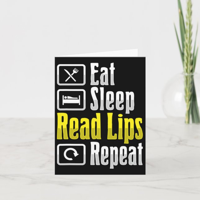 Lip Reading Asl Hand Gesture Deaf Hearing Loss Awa Card (Front)