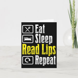 Lip Reading Asl Hand Gesture Deaf Hearing Loss Awa Card