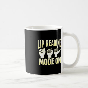 Lip Reading ASL Hand Gesture Deaf Hearing Loss Awa Coffee Mug