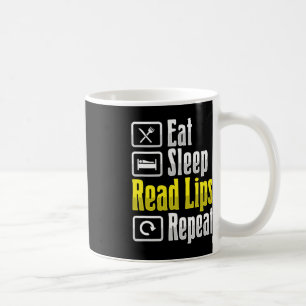 Lip Reading ASL Hand Gesture Deaf Hearing Loss Awa Coffee Mug