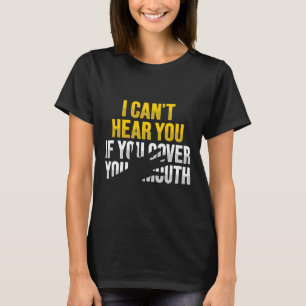 Lip Reading ASL Hand Gesture Deaf Hearing Loss Awa T-Shirt
