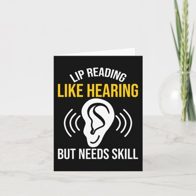 Lip Reading Like Hearing Deaf Deaf Awareness Card (Front)