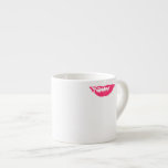 Lip Stain Coffee Mug-Lucky Pink Espresso Cup<br><div class="desc">Cute and Girly Coffee Mugs</div>