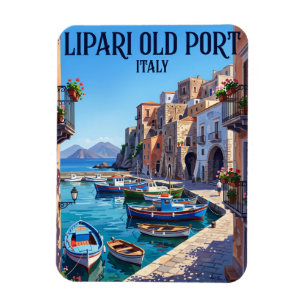 Lipari Old Port Italy Magnet