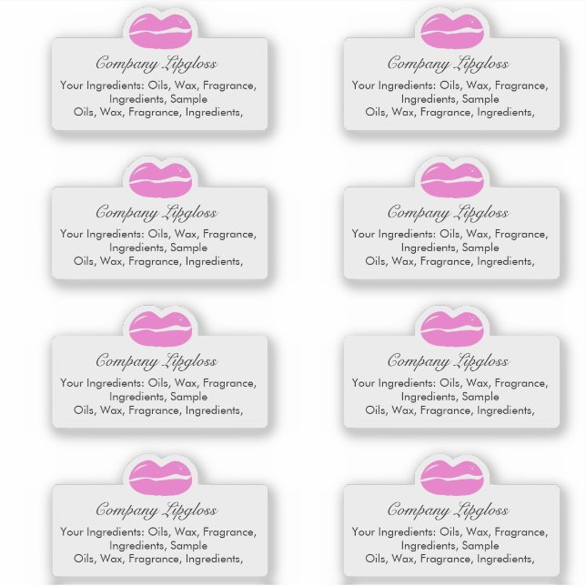 Lipgloss Beauty Logo Ingredient Business  (Front)